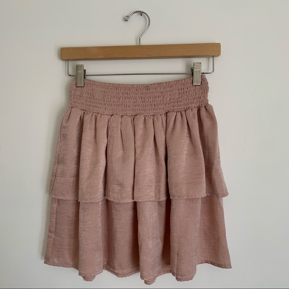 NWT - Beltaine Tiered Ruffle Skirt in Blush - Picture 7 of 12